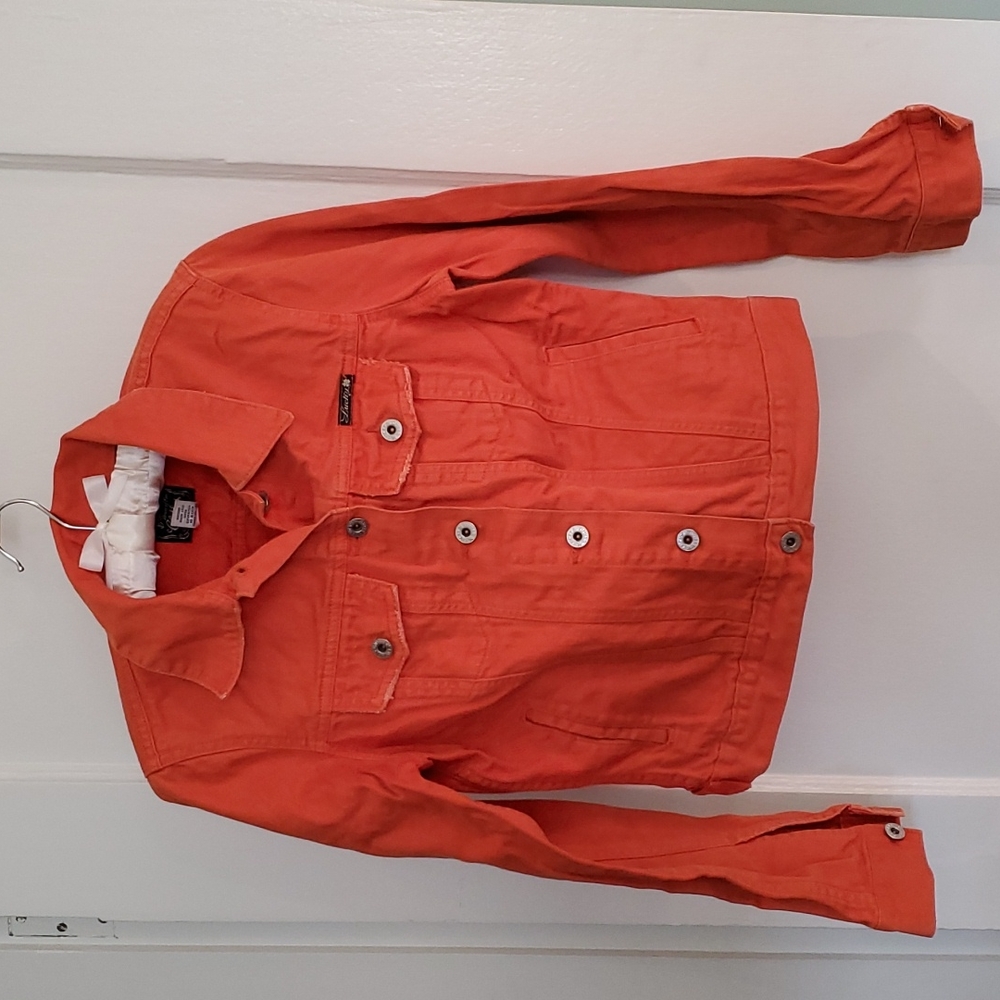 Orange Lucky Jean jacket
